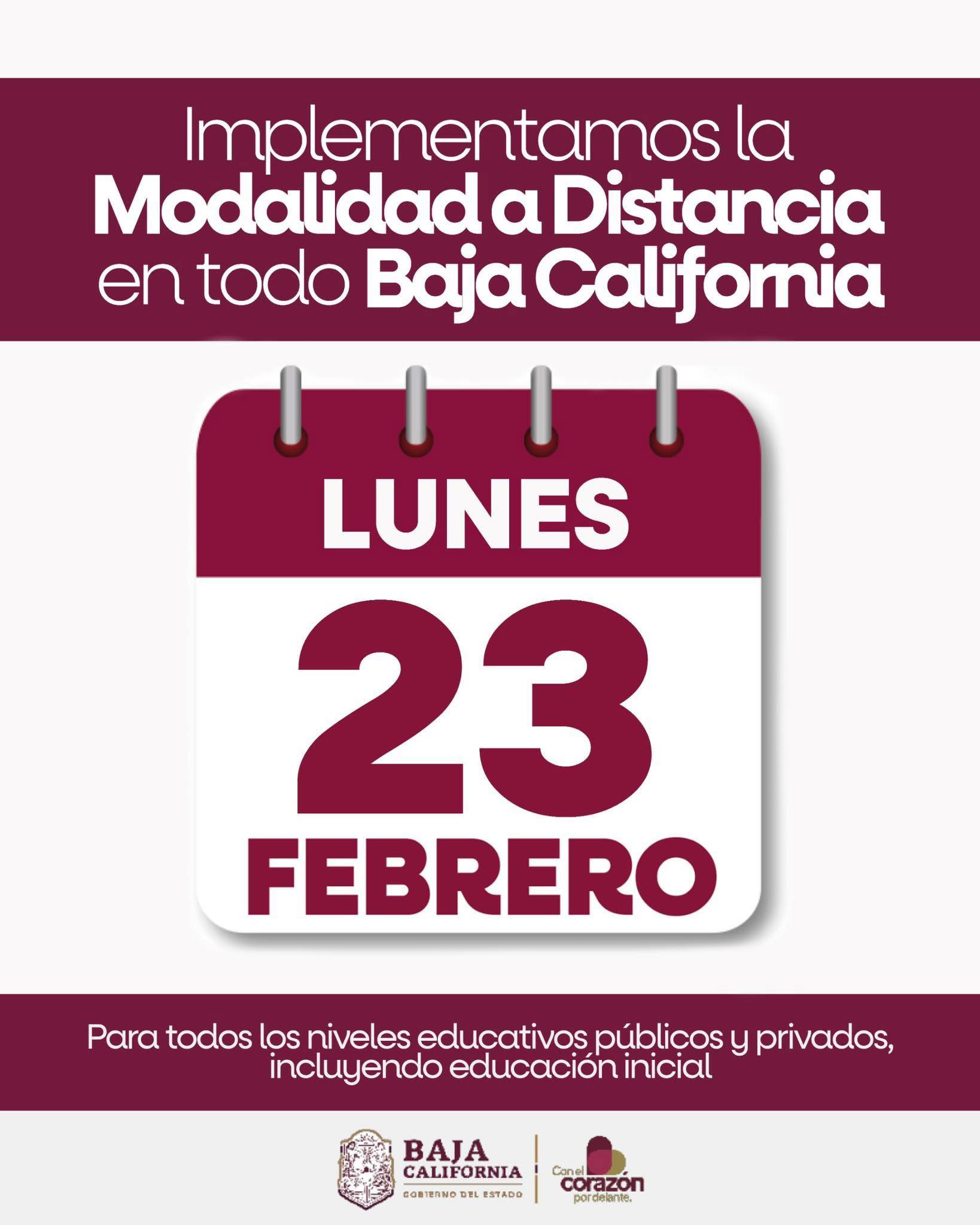Suspenden clases en Baja California, lunes 23 de Febrero todos los ...